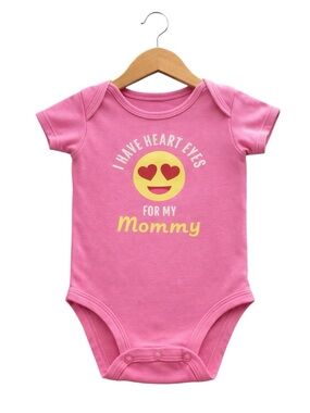 5/$10 Carter's Baby Girl Cute Emoji Graphic Bodysuit